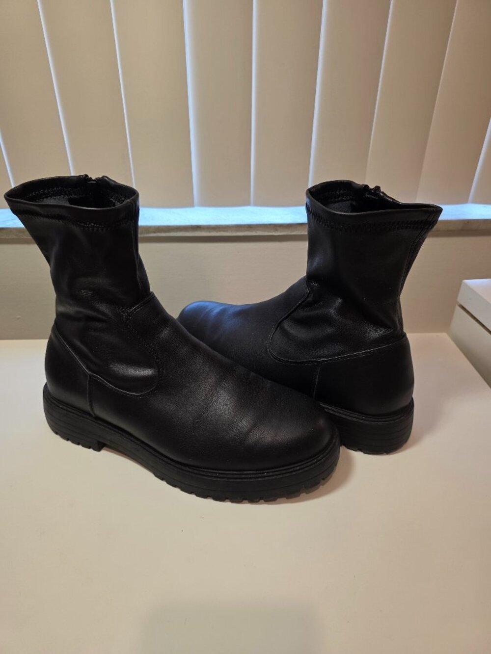 Asos Faux Leather Loose Socket Boots - Size 10 Wide